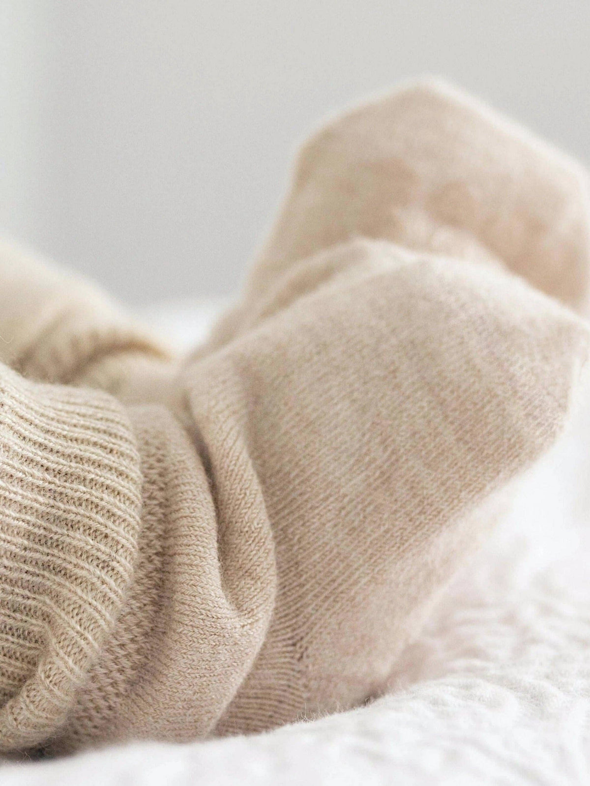 Baby Cashmere Socks Beige: One Size