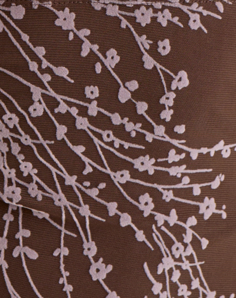 Corsita Top in Moonlit Blossom Brown