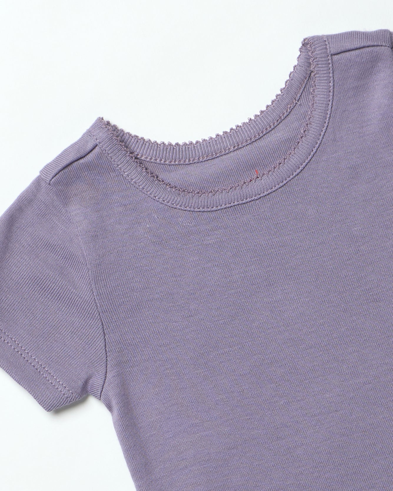 Short Sleeve Seesaw Rib T-Shirt - Purple
