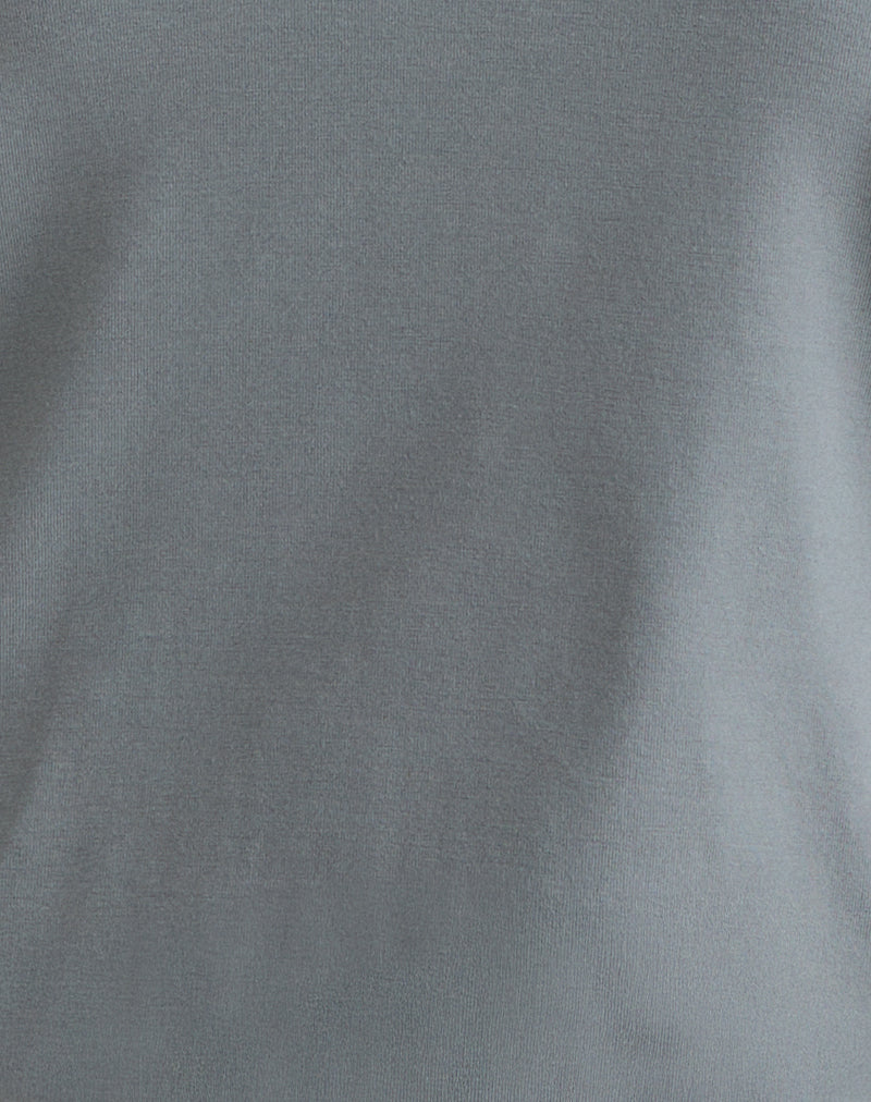 Dyilla Arrow Neck Top in Grey