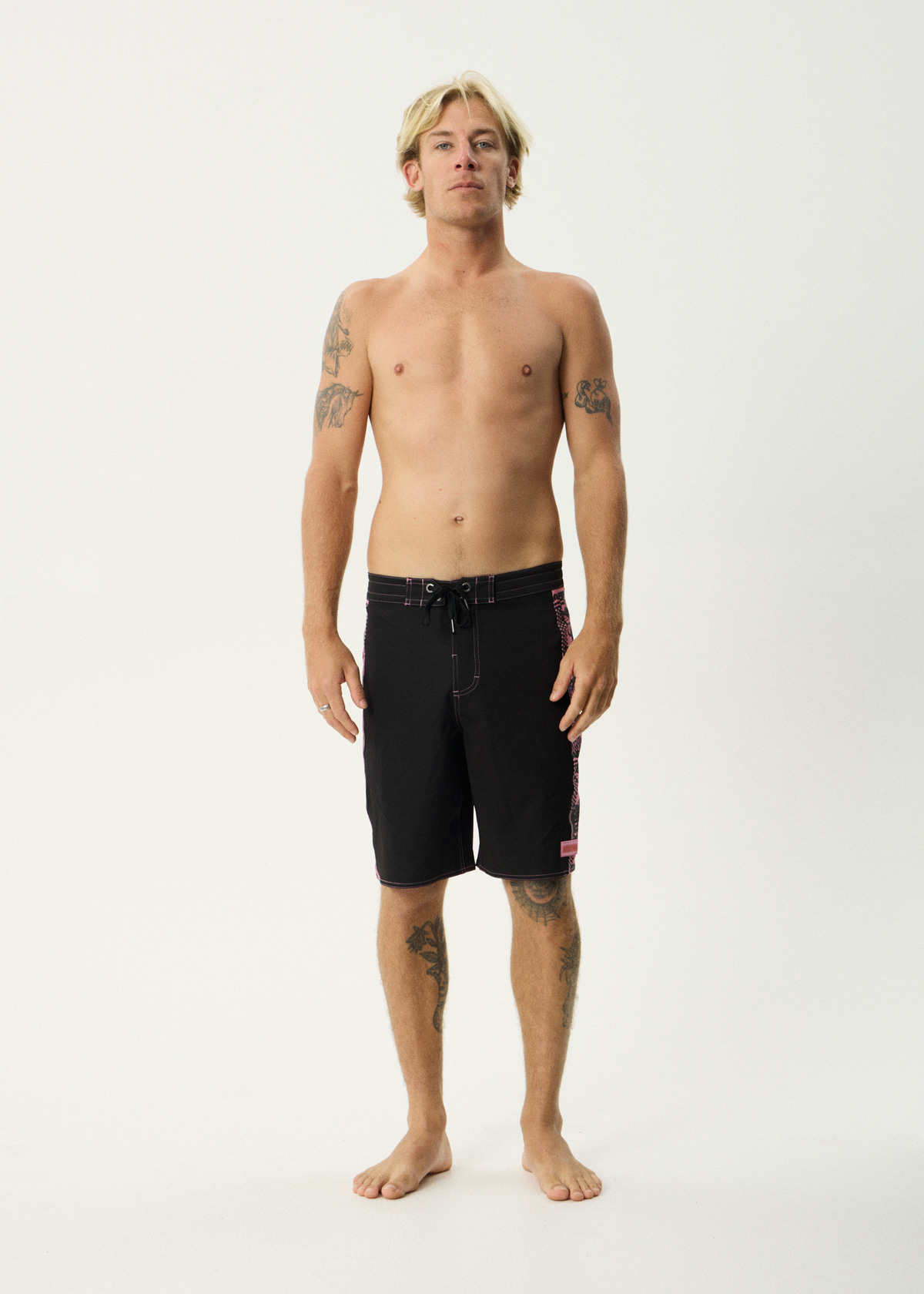 AFENDS Mens Boned - Surf Related V2 Boardshorts 20" - Black