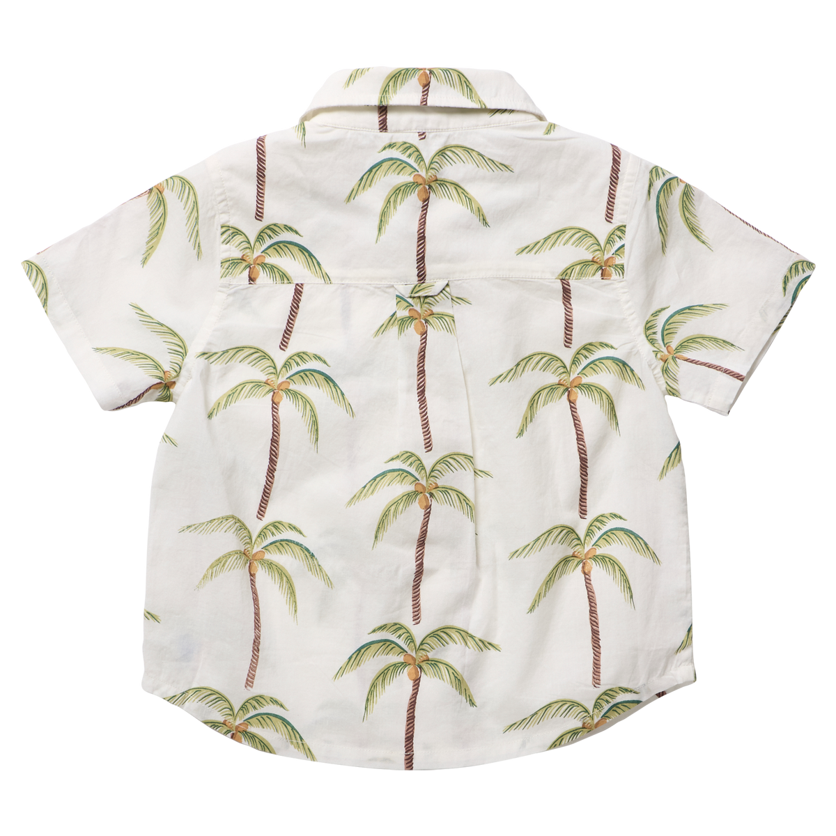 Boys Jack Shirt - Cream Palm Trees