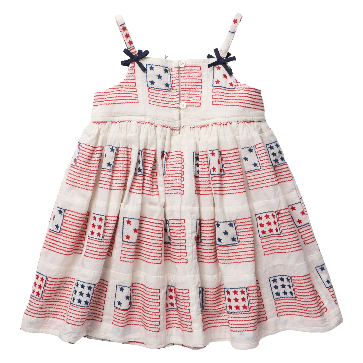 Girls Tia Dress - flag embroidery