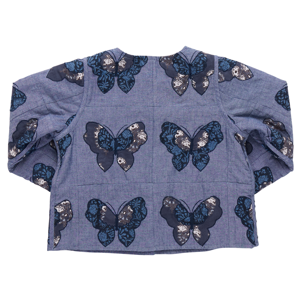 Girls Reversible Quilted Jacket - Quilted Butterfly