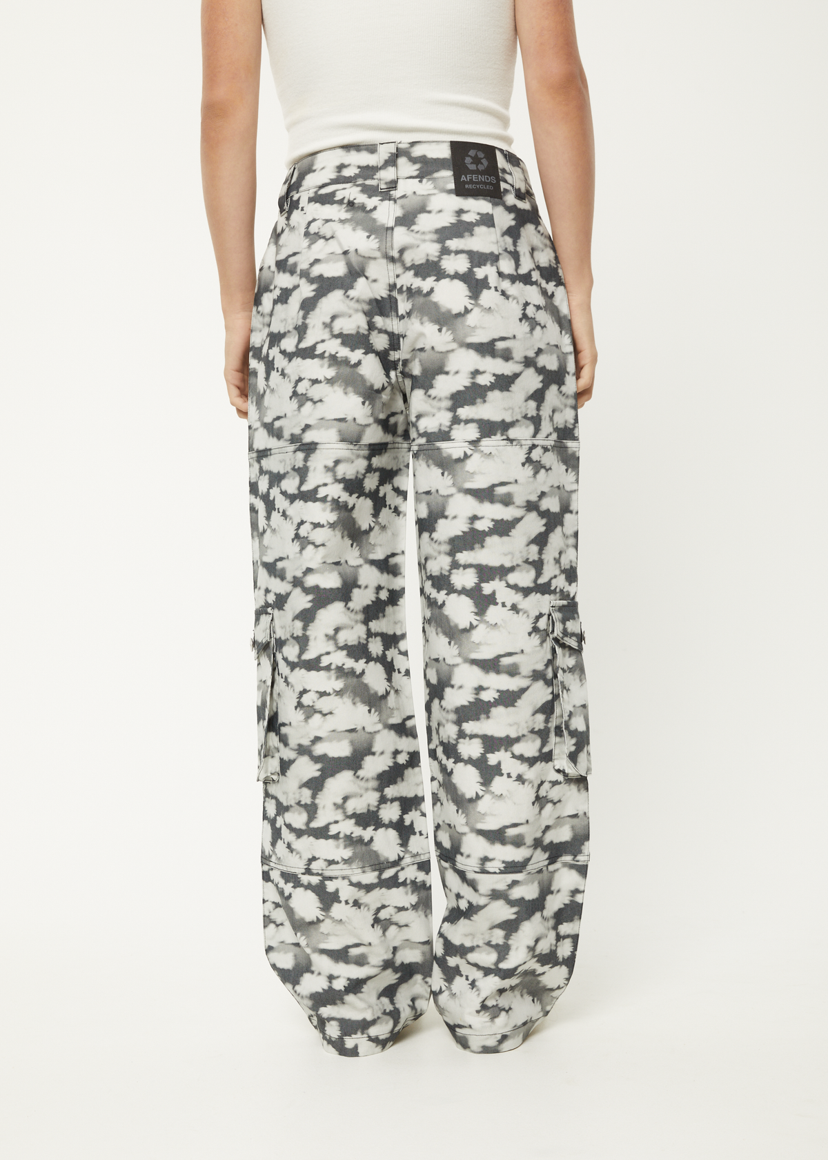 AFENDS Womens Linger - Cargo Pant - Black Floral
