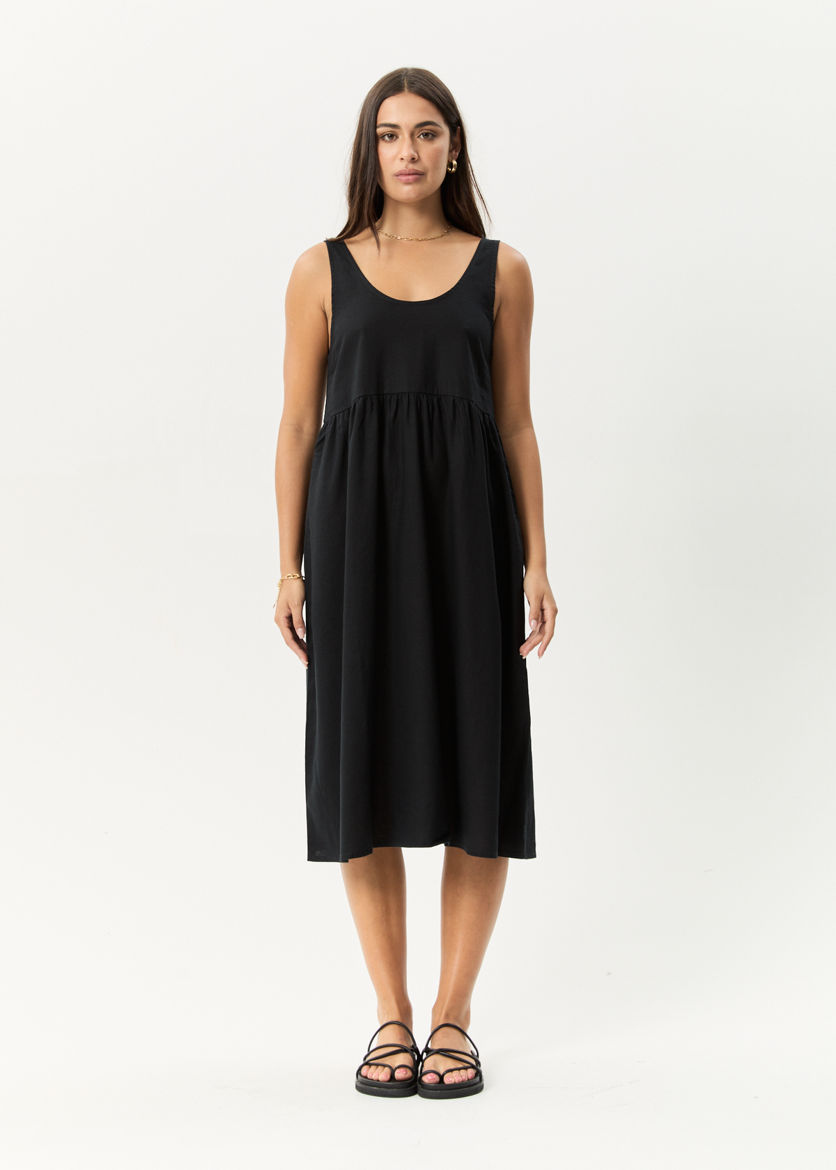AFENDS Womens Jesse - Midi Dress - Black