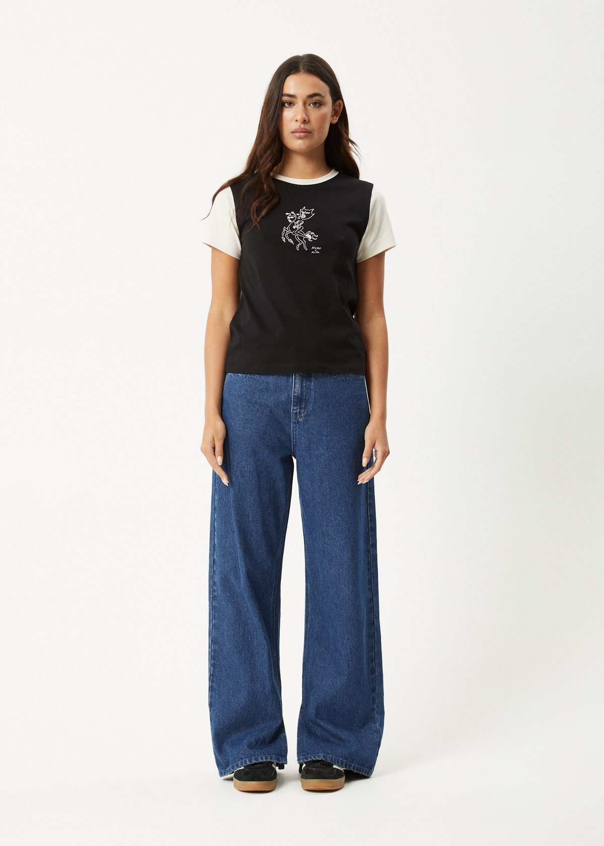 AFENDS Womens Karlee - Regular Tee - Black