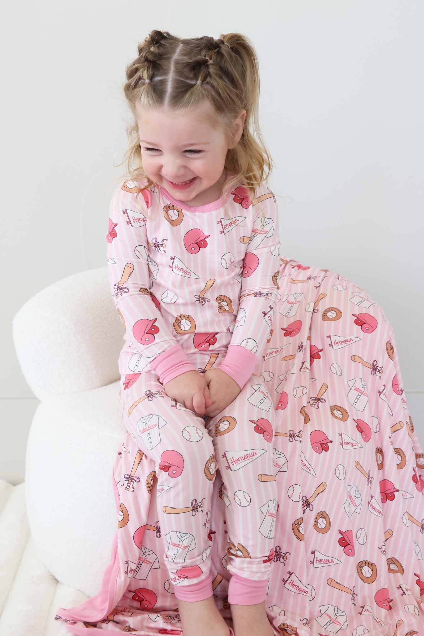 Ballpark Babes Two Piece Pajama Set