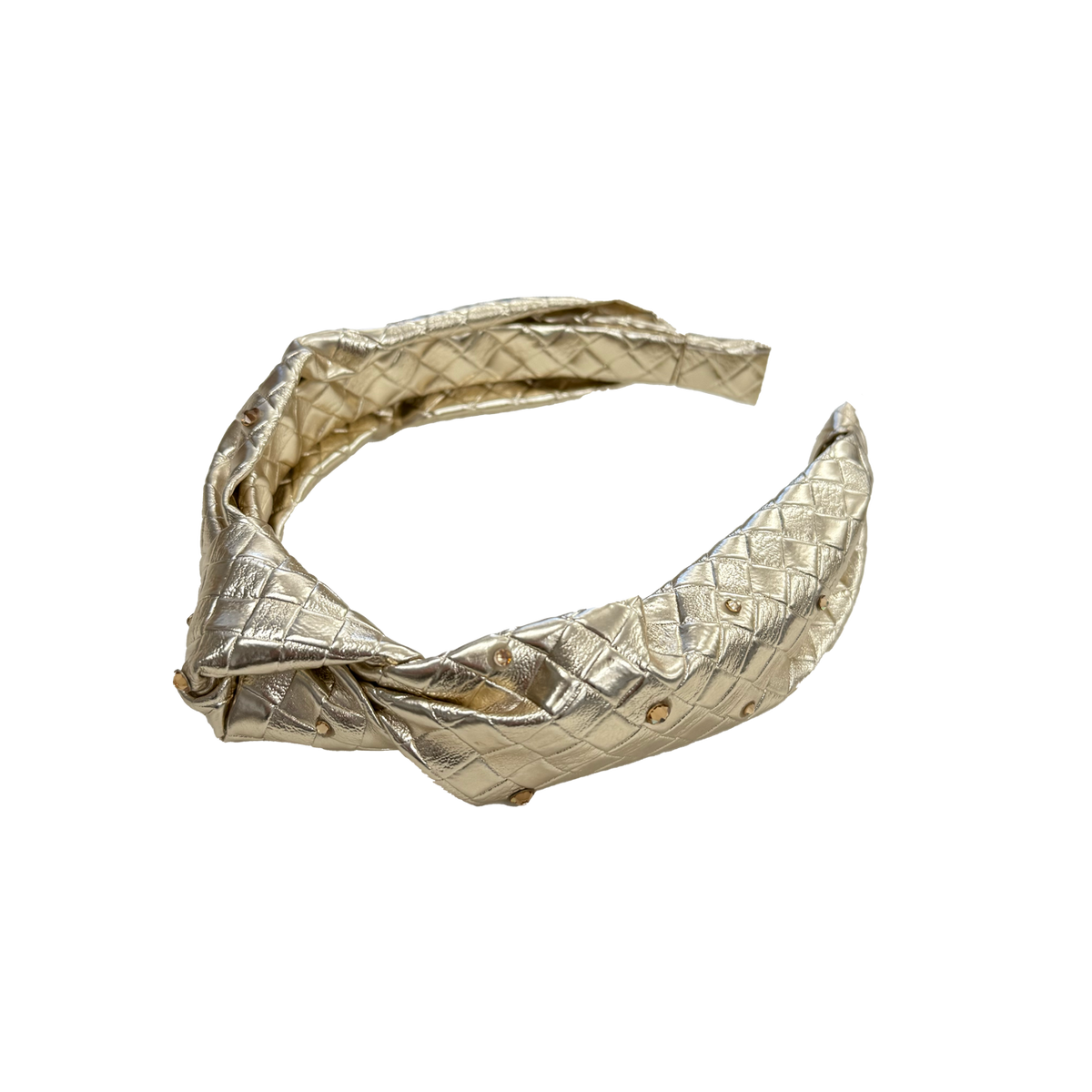 Woven Knot Headband - Gold