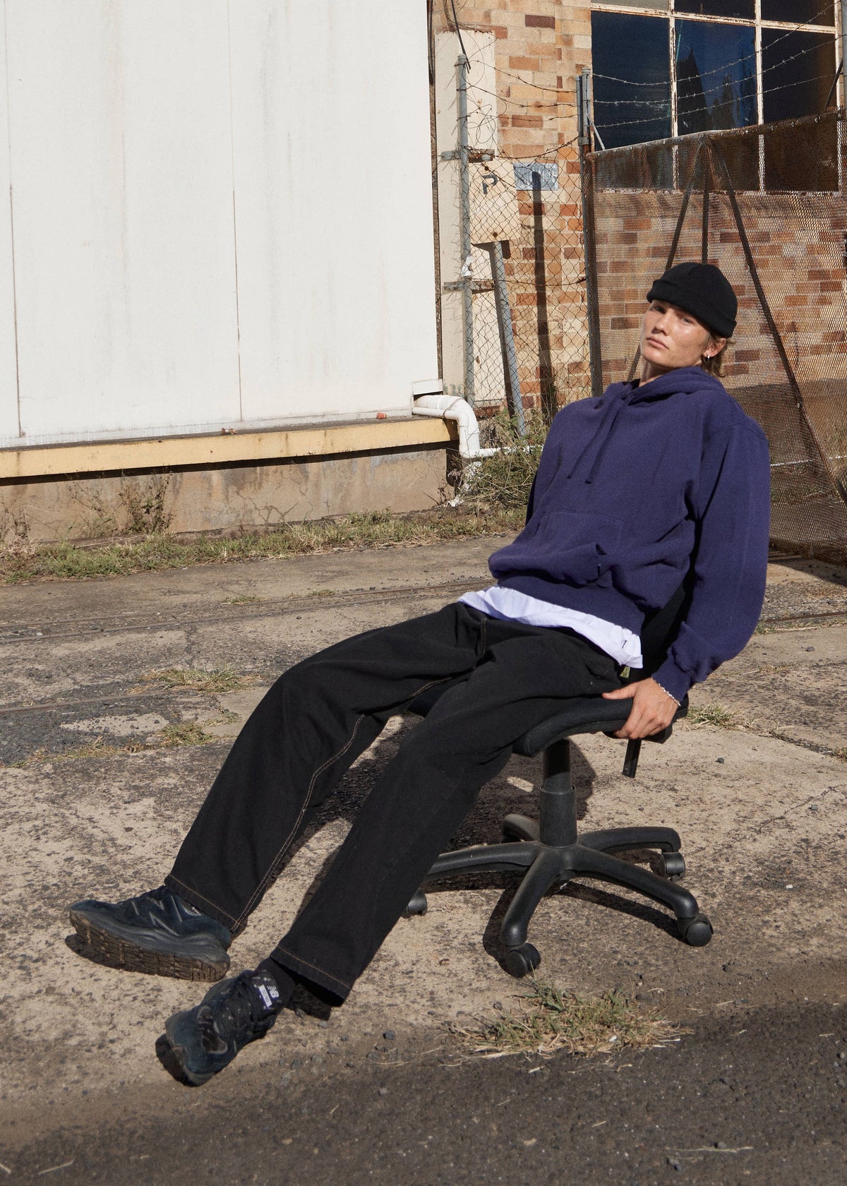 AFENDS Mens Pablo - Denim Baggy Jean - Washed Black