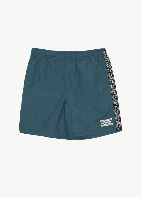 AFENDS Mens Sixsixsix - Baywatch Swim Short 18" - Fuel