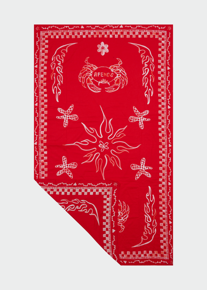 AFENDS Womens Calda - Sarong - Tomato