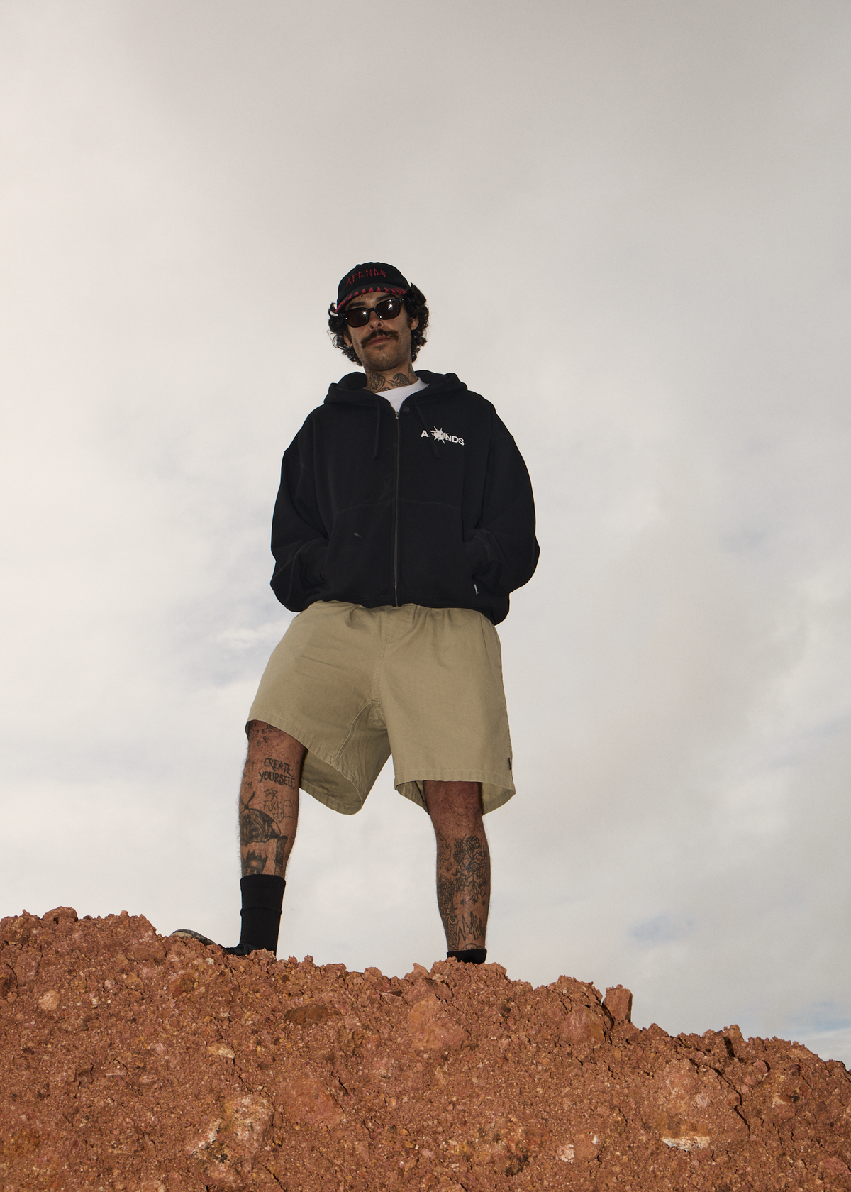 AFENDS Mens Ninety Eights - Oversized Short 20" - Boa