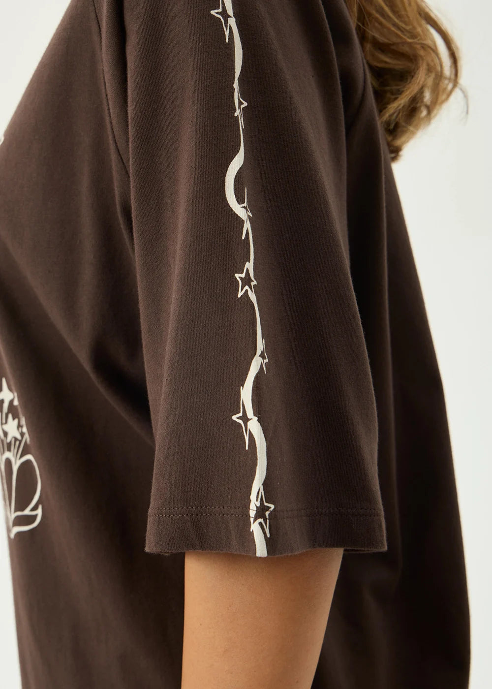 AFENDS Womens Terra - Oversized Raglan Tee - Coffee