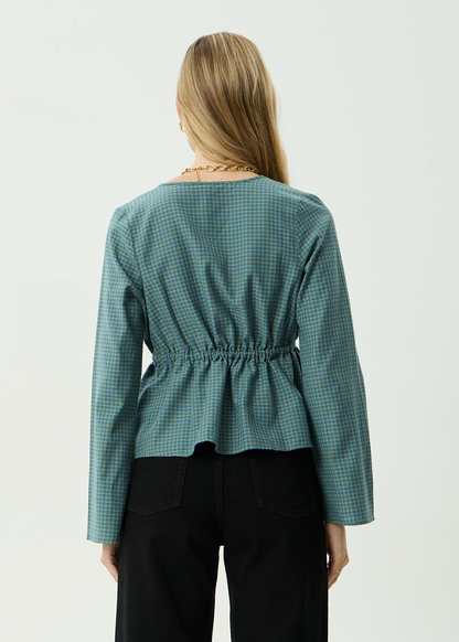 AFENDS Womens Voyager - Tie Top - Deep Olive Voyager