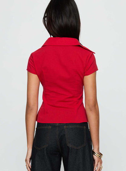 Cottesloe Blouse Top Red