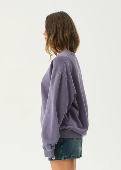 AFENDS Mens Genesis - Crew Neck - Vintage Aubergine