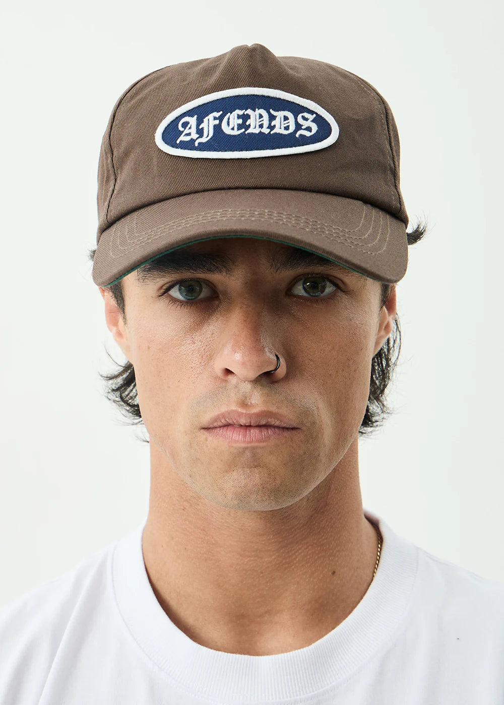 AFENDS Mens Summit - Five Panel Cap - Coffee