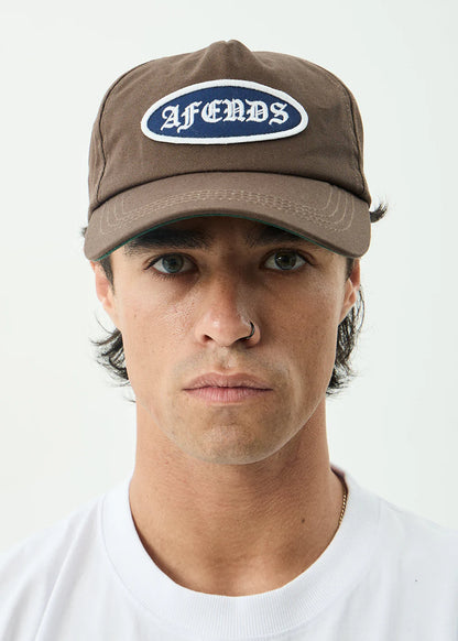 AFENDS Mens Summit - Five Panel Cap - Coffee