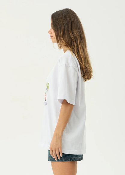 AFENDS Mens Creatures - Boxy Tee - White
