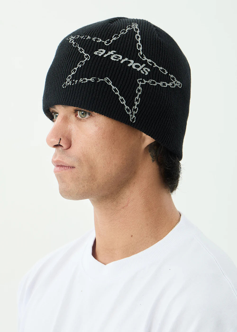 AFENDS Mens Chains - Beanie - Black
