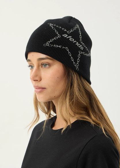 AFENDS Mens Chains - Beanie - Black