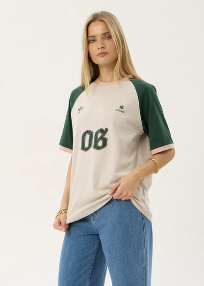 AFENDS Womens Give Em Hell - Oversized Tee - Moonbeam