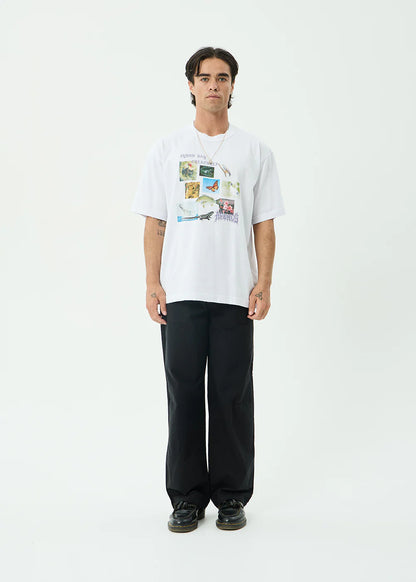 AFENDS Mens Creatures - Boxy Tee - White
