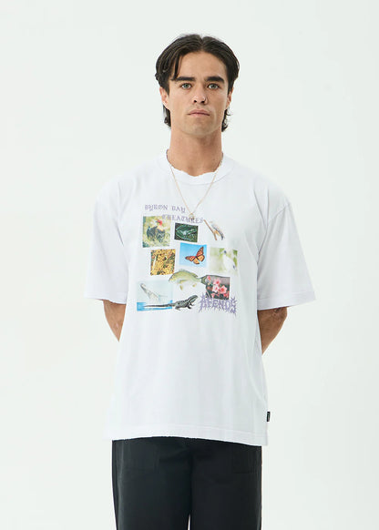 AFENDS Mens Creatures - Boxy Tee - White