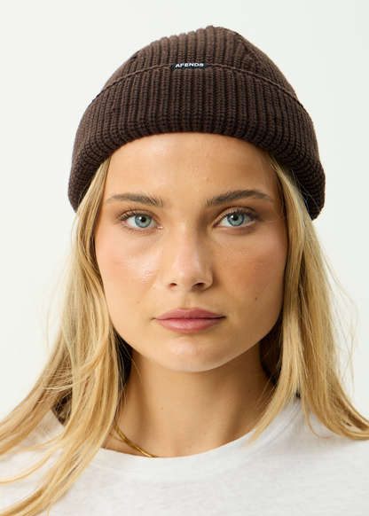 AFENDS Mens Thc - Wharfie Beanie - Coffee