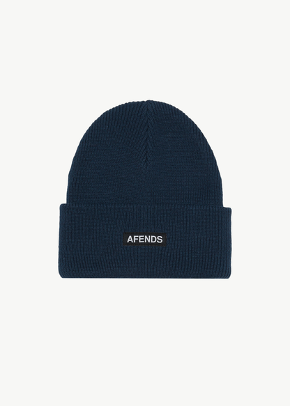AFENDS Mens Hometown - Knit Beanie - Navy