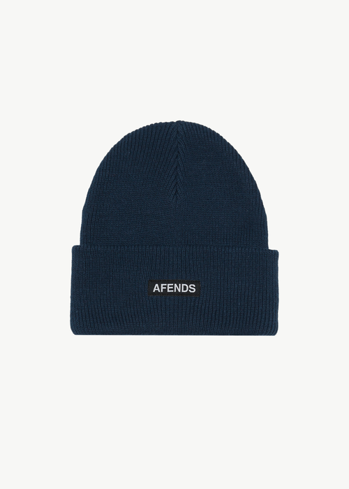 AFENDS Mens Hometown - Knit Beanie - Navy