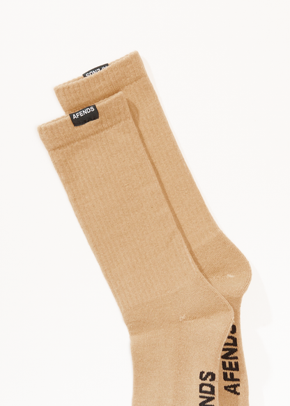 AFENDS Mens Everyday - Socks One Pack - Taupe