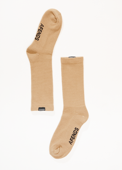 AFENDS Mens Everyday - Socks One Pack - Taupe