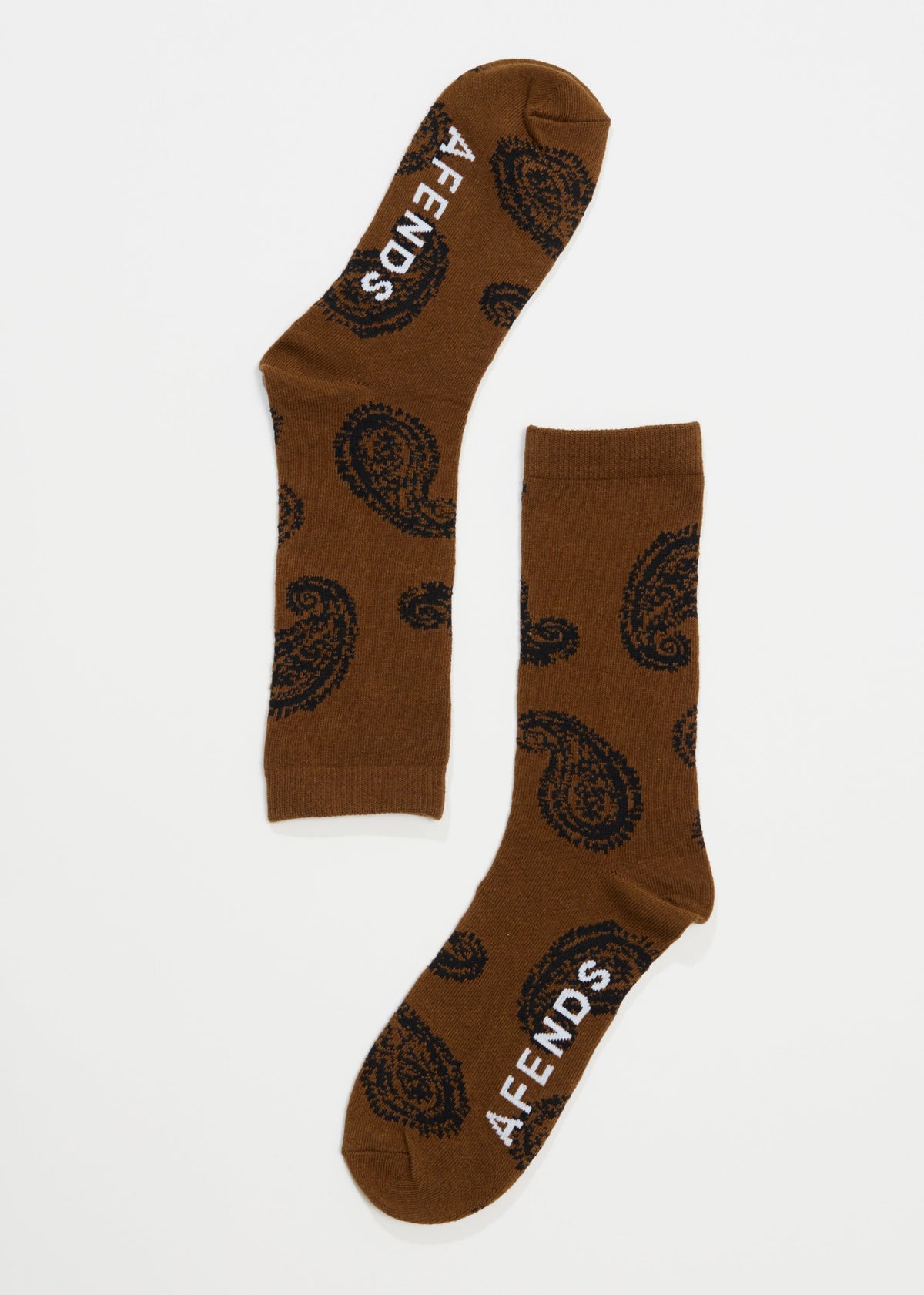 AFENDS Unisex Tradition - Crew Socks - Toffee