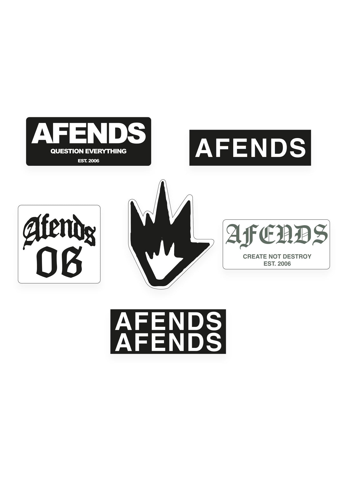 AFENDS Mens Afends - Sticker Pack - Multi