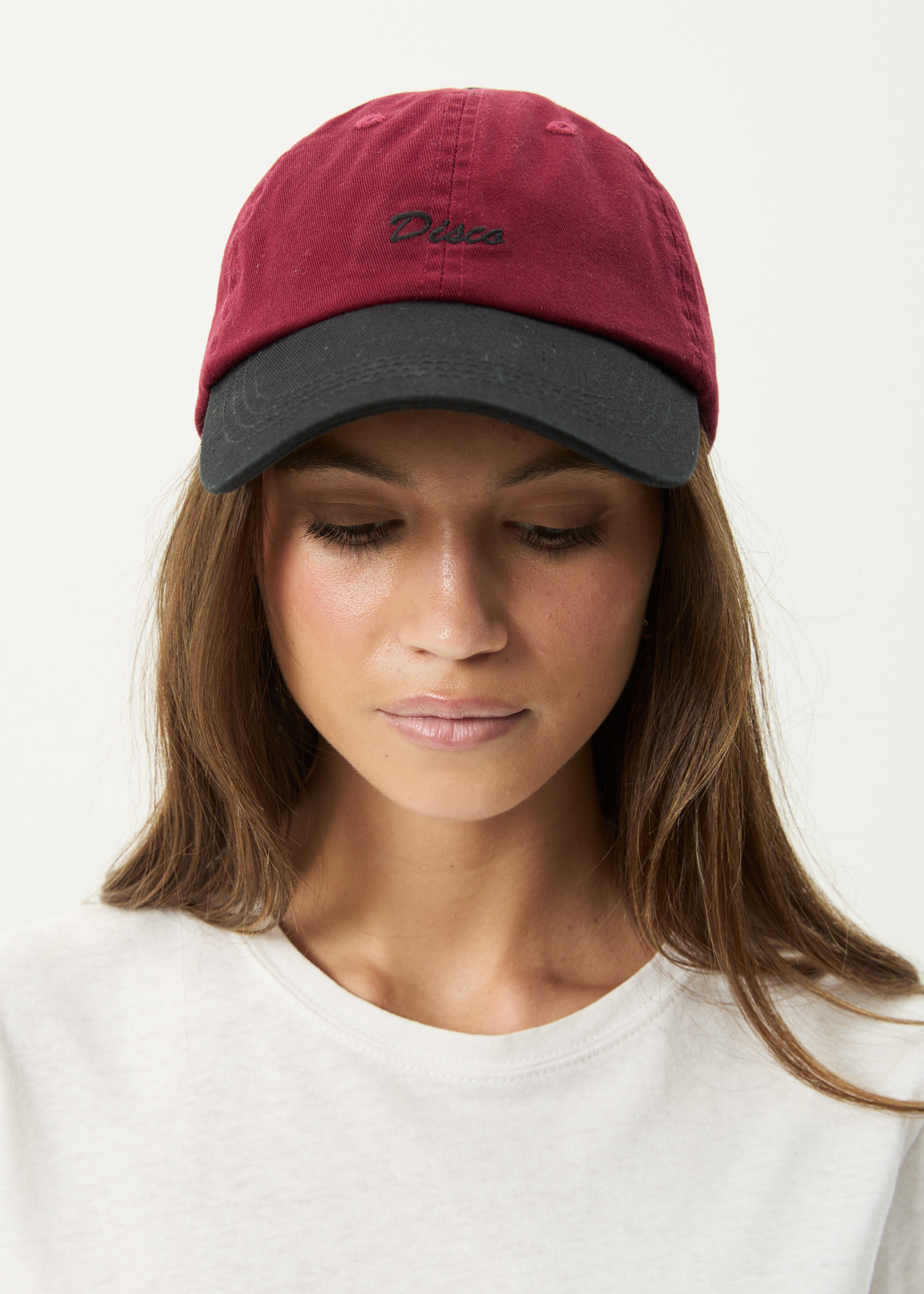 AFENDS Womens Disco - Panelled Cap - Burgundy