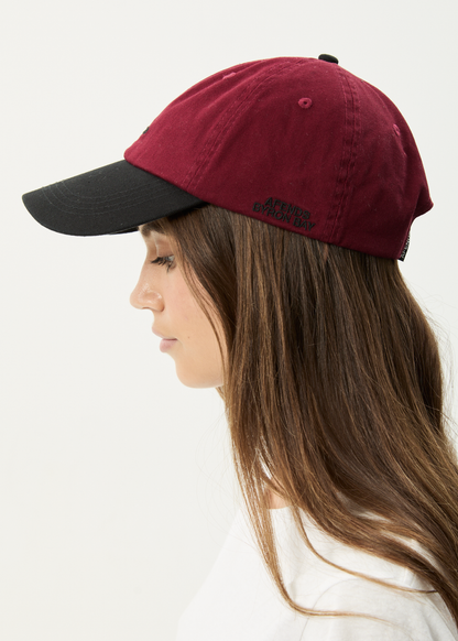 AFENDS Womens Disco - Panelled Cap - Burgundy