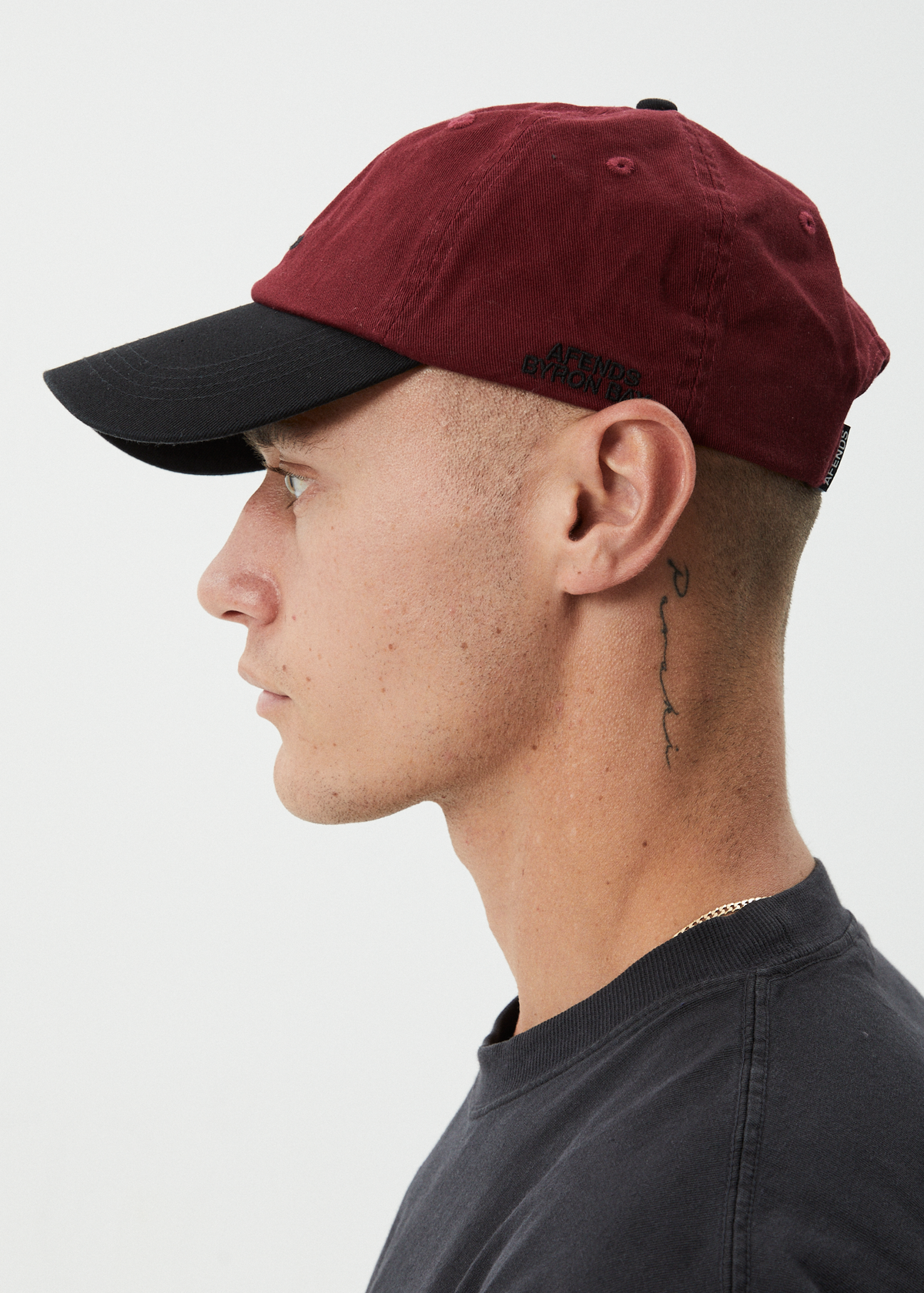 AFENDS Womens Disco - Panelled Cap - Burgundy