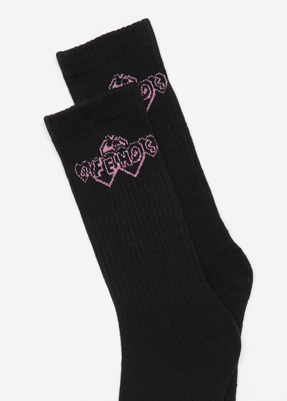 AFENDS Mens Mind Blow - Socks One Pack - Black