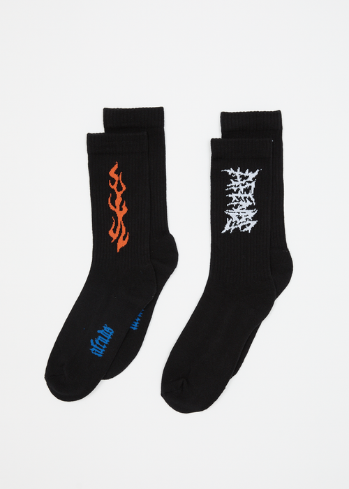 AFENDS Mens Paired - Socks Two Pack - Multi