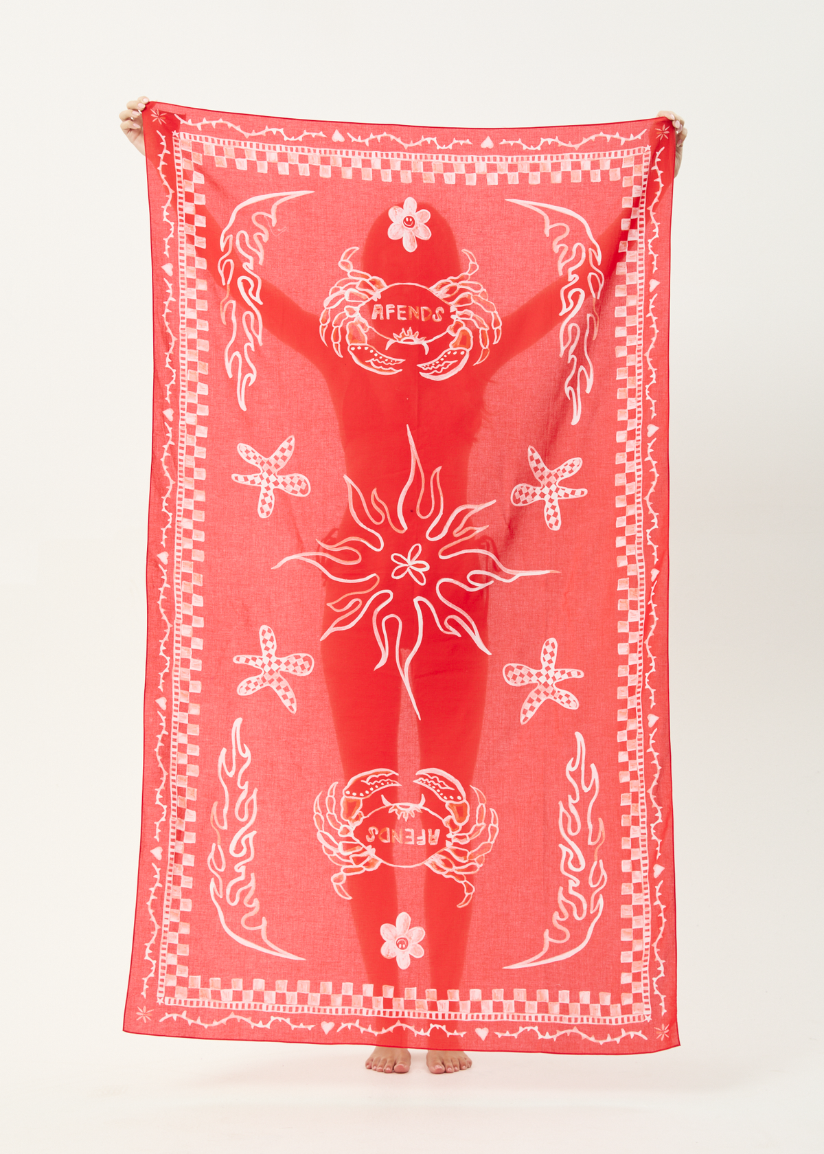 AFENDS Womens Calda - Sarong - Tomato