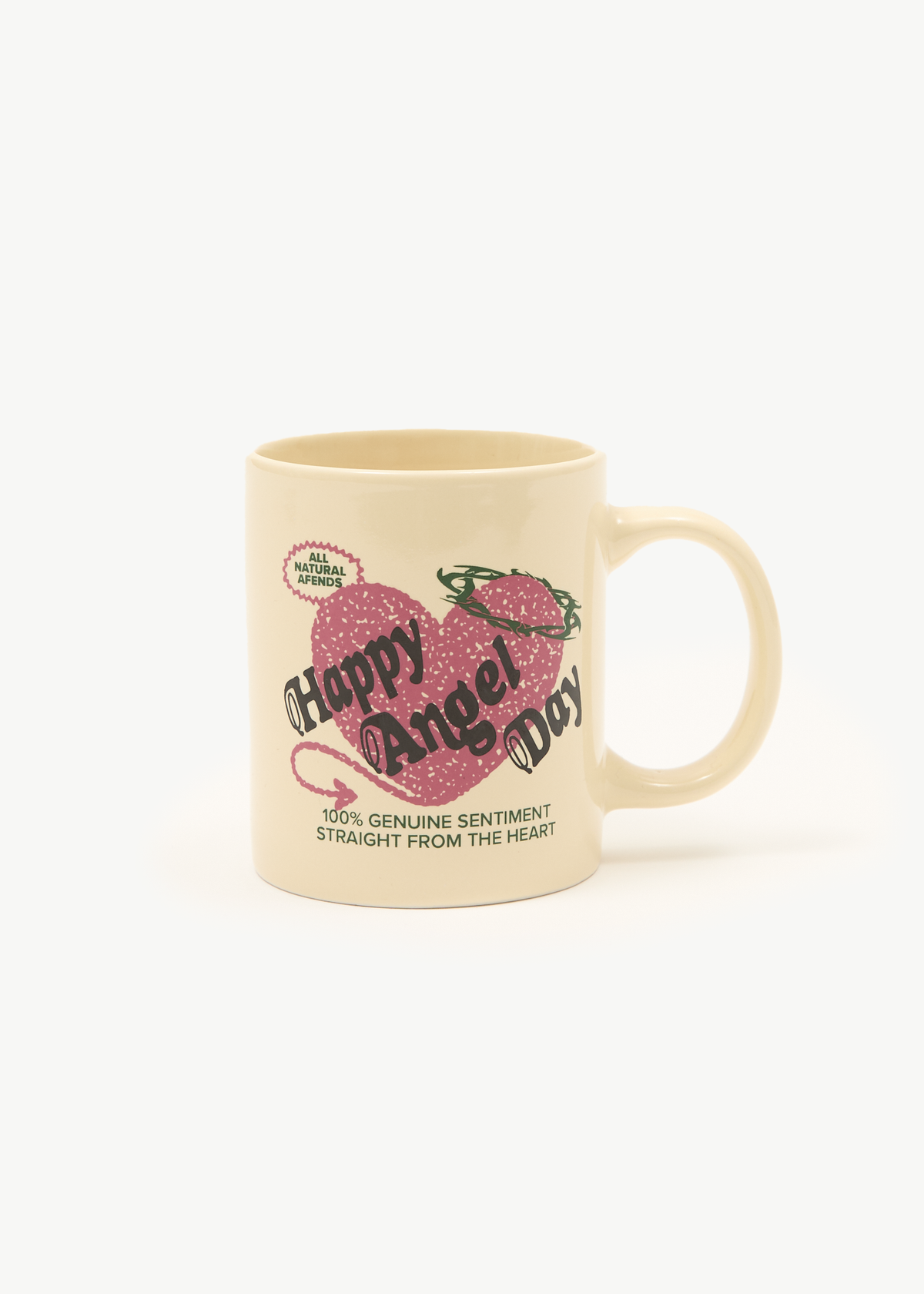 AFENDS Mens Genuine Sentiment - Porcelain Mug - Off White