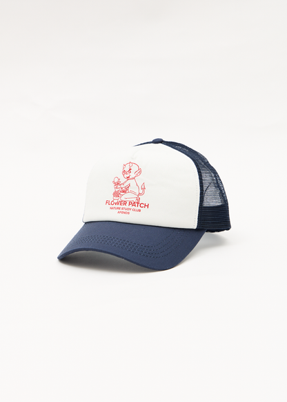 AFENDS Mens Flower Power - Five Panel Cap - Deep Sea
