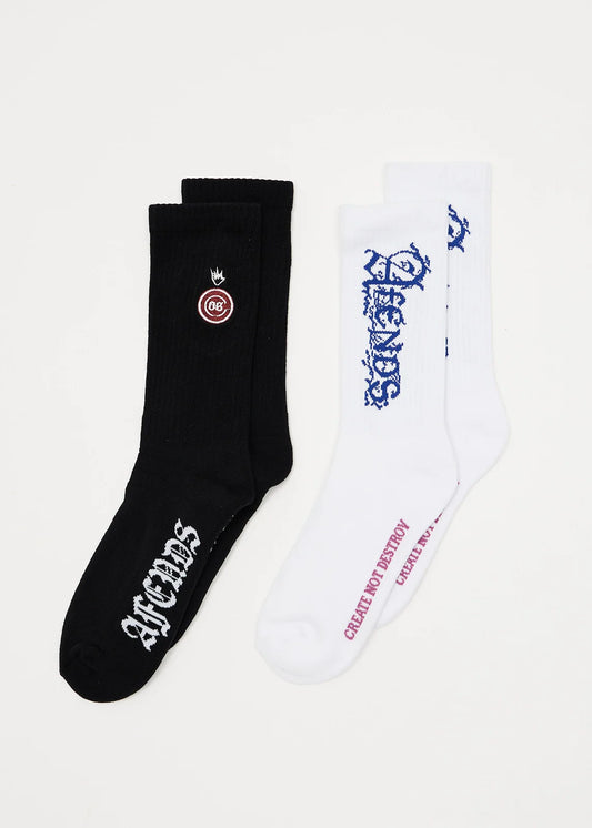 AFENDS Mens Team - Socks Two Pack - Multi