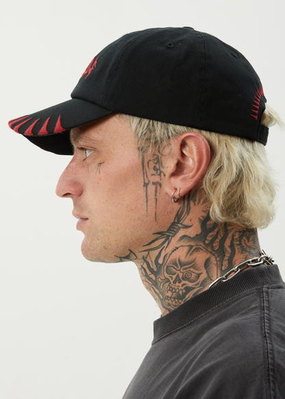 AFENDS Mens Spinal - Six Panel Cap - Black
