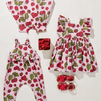 Girls Elsie Dress - Lavender Raspberries