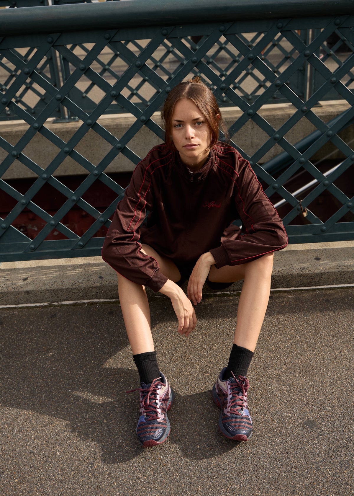 AFENDS Womens Avenue - Track Jacket - Coffee