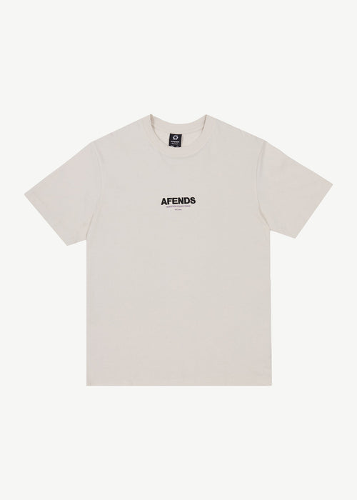 AFENDS Mens Vinyl - Retro Tee - Moonbeam