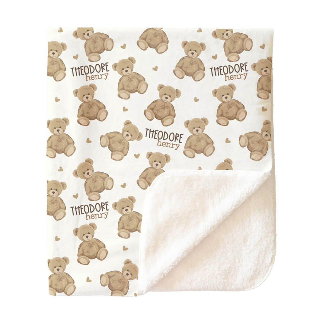 Beary Sweet Personalized Kids Blanket